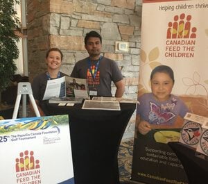 Michelle and Fawad from Kinvia at golf tournament