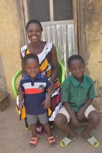 Gladys with her sons