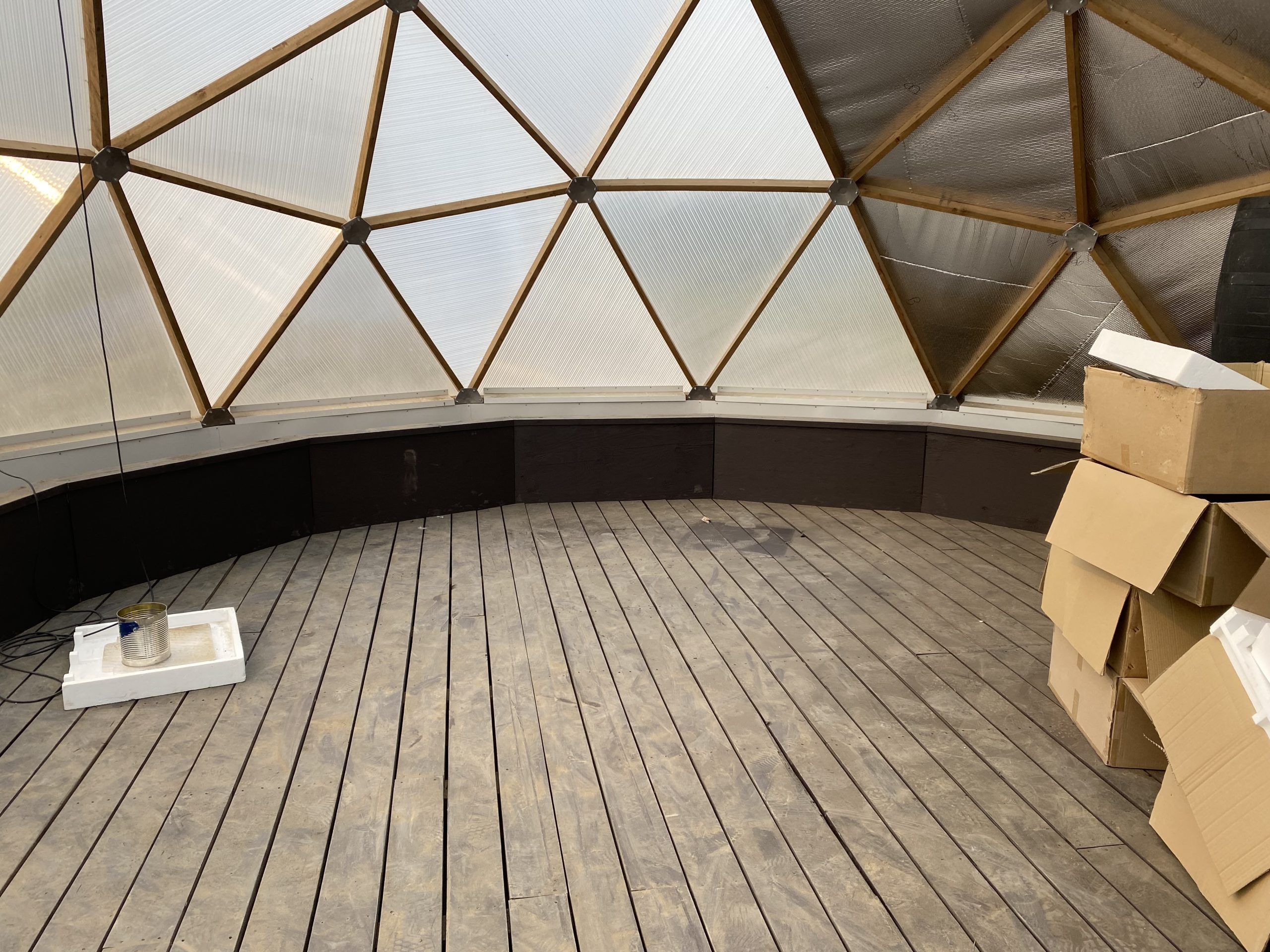 interior of greenhouse dome